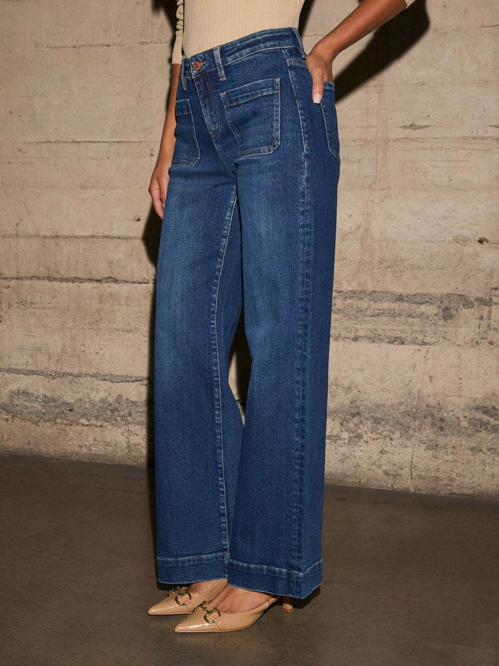 Baggy High-Waist Jeans im weiten Vintage-Schnitt