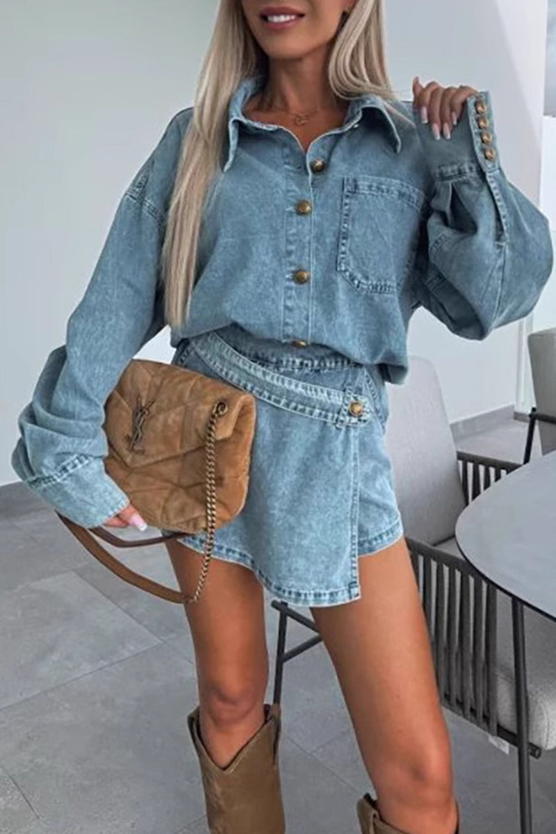 Zweiteiler Denim Jeansblau