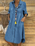 Hemdkleid Blusenkleid Blau