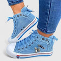 Sneaker Denim High Top Jeansblau