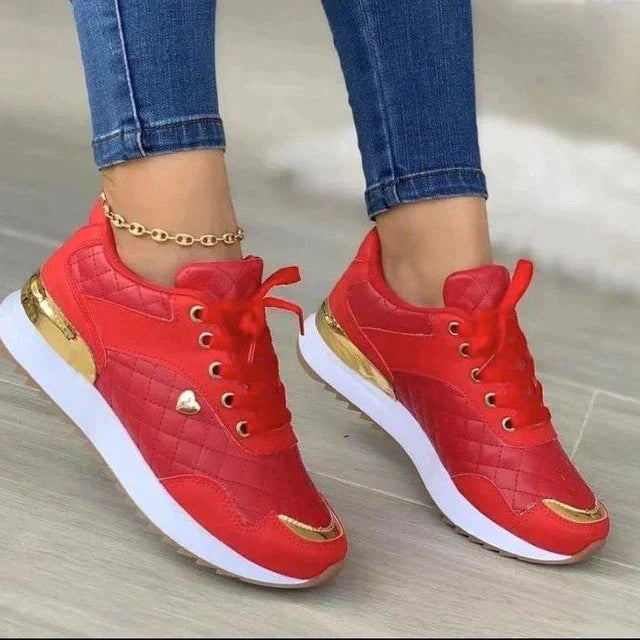 Sneaker Mesh atmungsaktiv Rot
