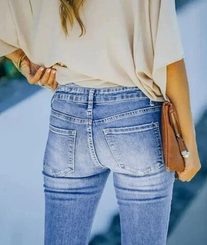 Jeans Bootcut hohe Taille Stretch