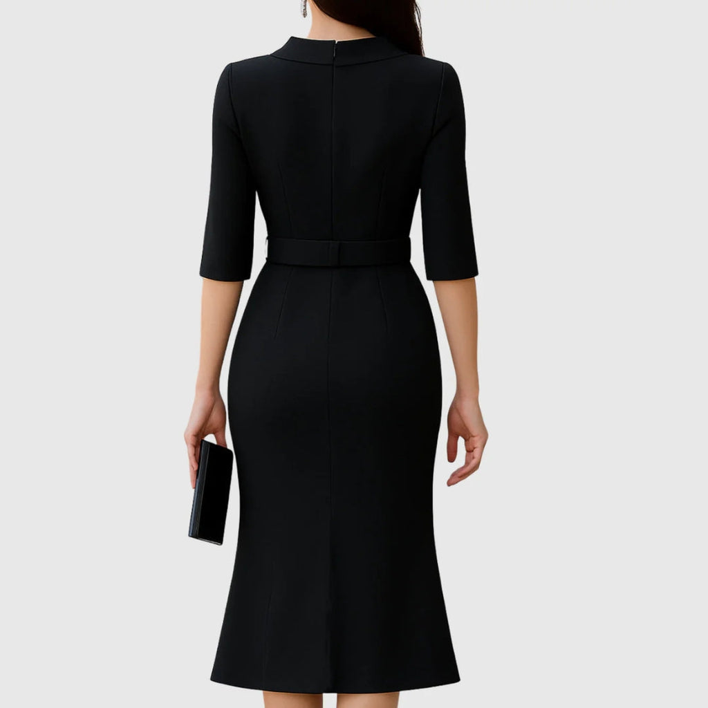 Kleid Midi Gürtel elegant