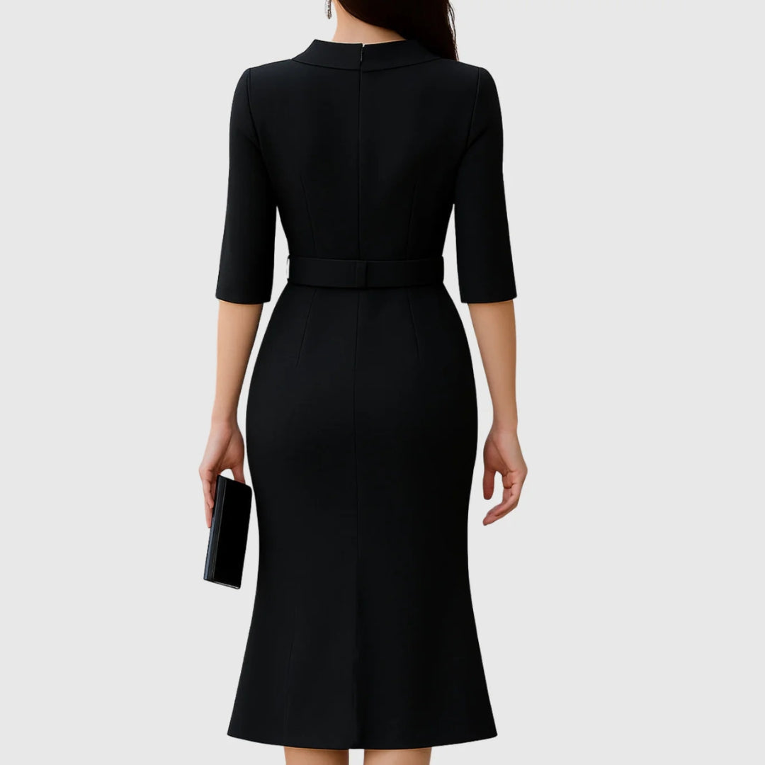 Kleid Midi Gürtel elegant