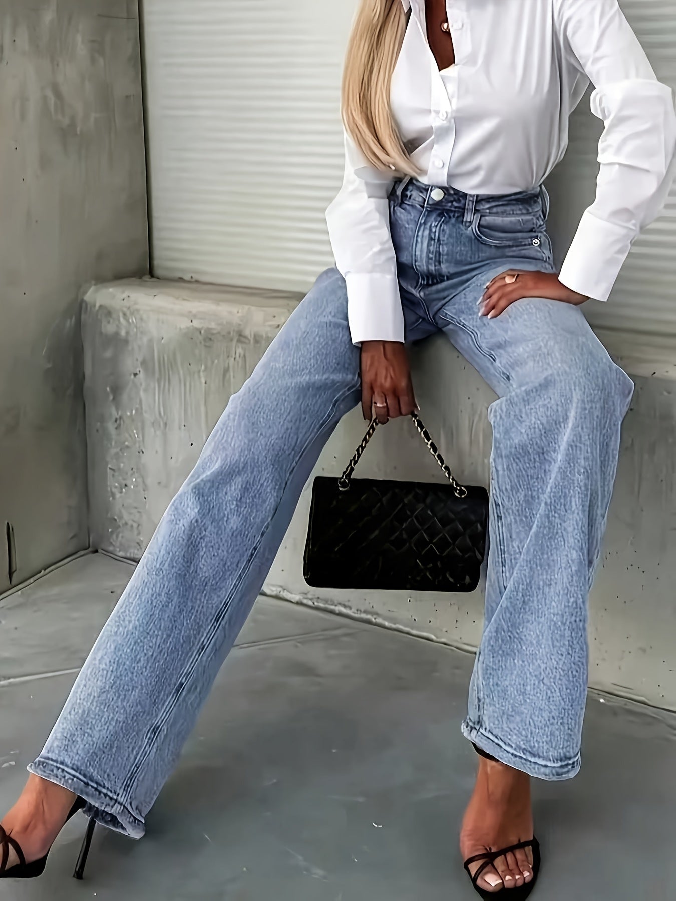 Klassische Straight-Leg Jeans in Regular Fit