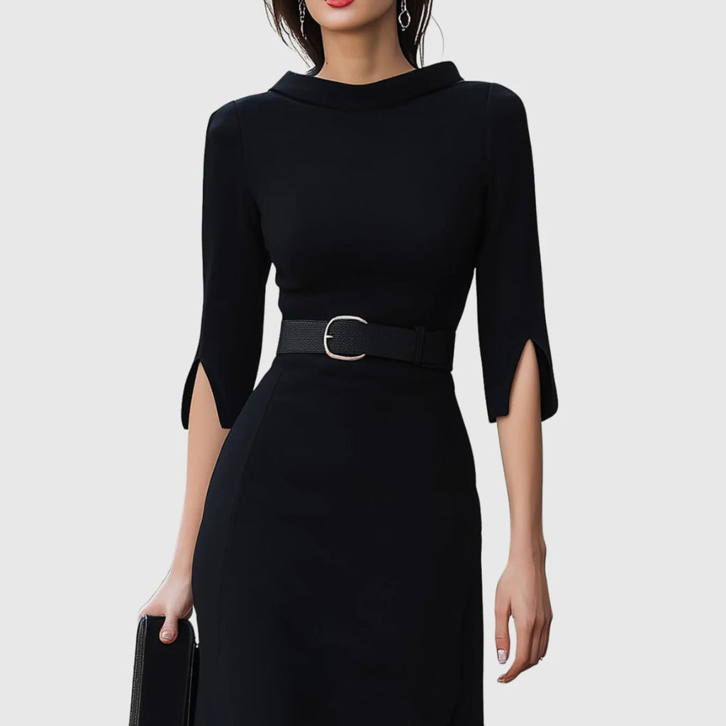 Kleid Midi Gürtel elegant