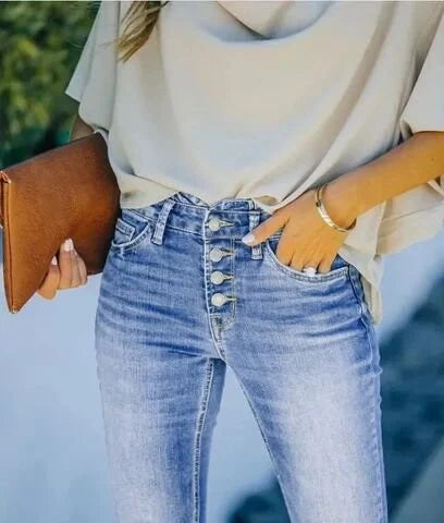 Jeans Bootcut hohe Taille Stretch