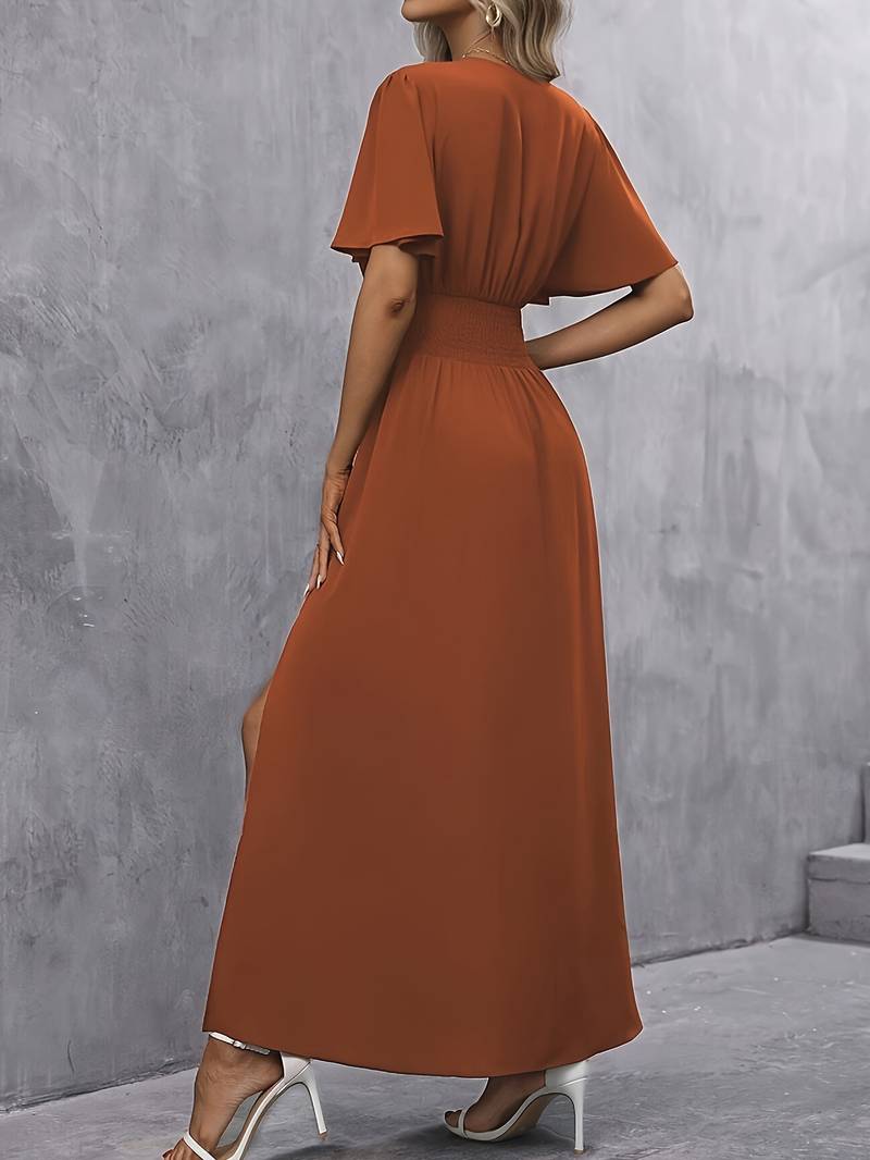 Kleid Rüschenkragen Plissee elegant