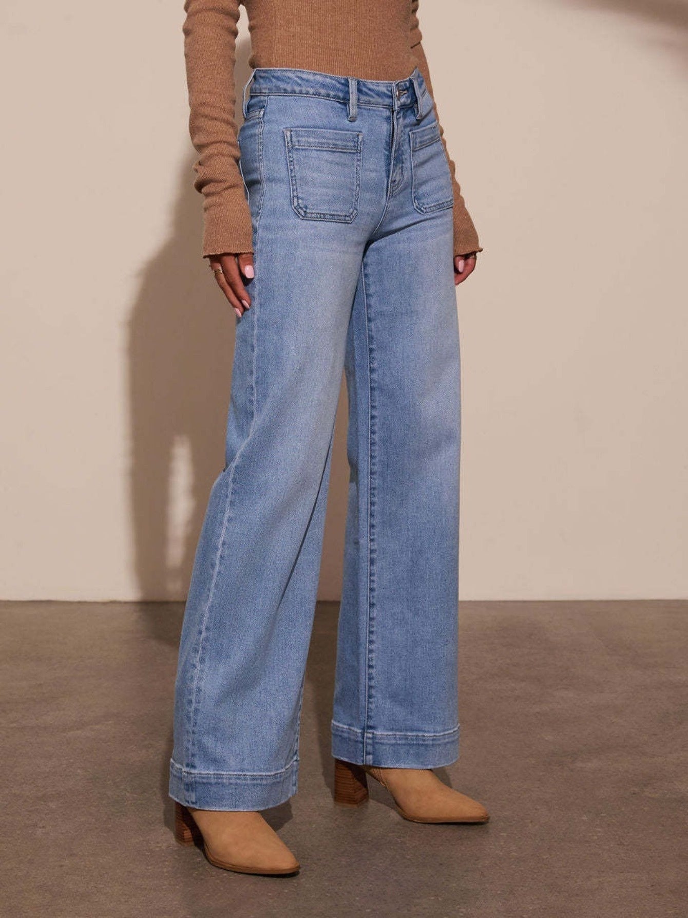 Baggy High-Waist Jeans im weiten Vintage-Schnitt