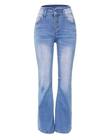 Jeans Bootcut hohe Taille Stretch