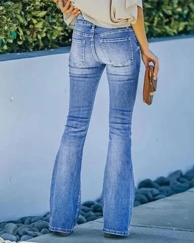 Jeans Bootcut hohe Taille Stretch