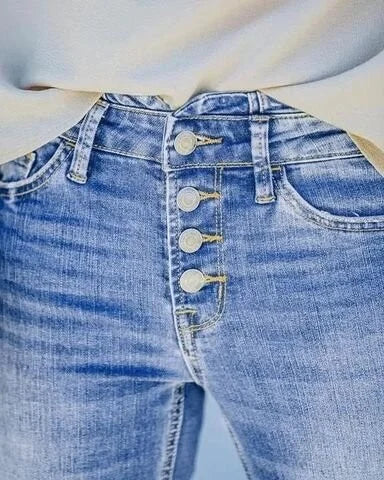 Jeans Bootcut hohe Taille Stretch