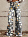 Bunte Vintage Hose mit auffälligem Muster