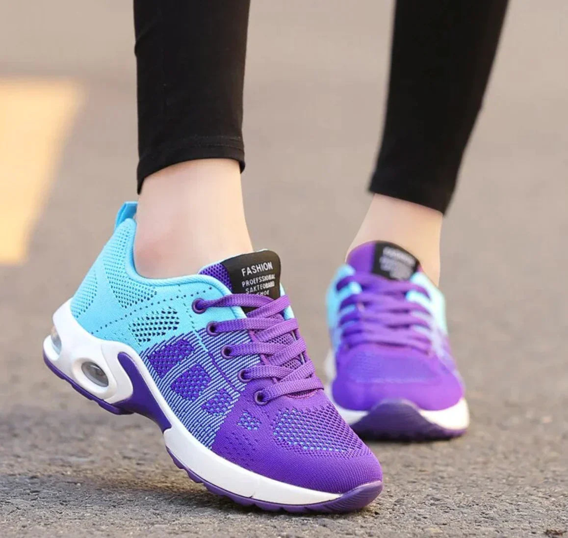 Schuhe orthopädisch bequem Türkis-Lila