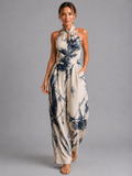 Printed Wide-Leg Summer Jumpsuit
