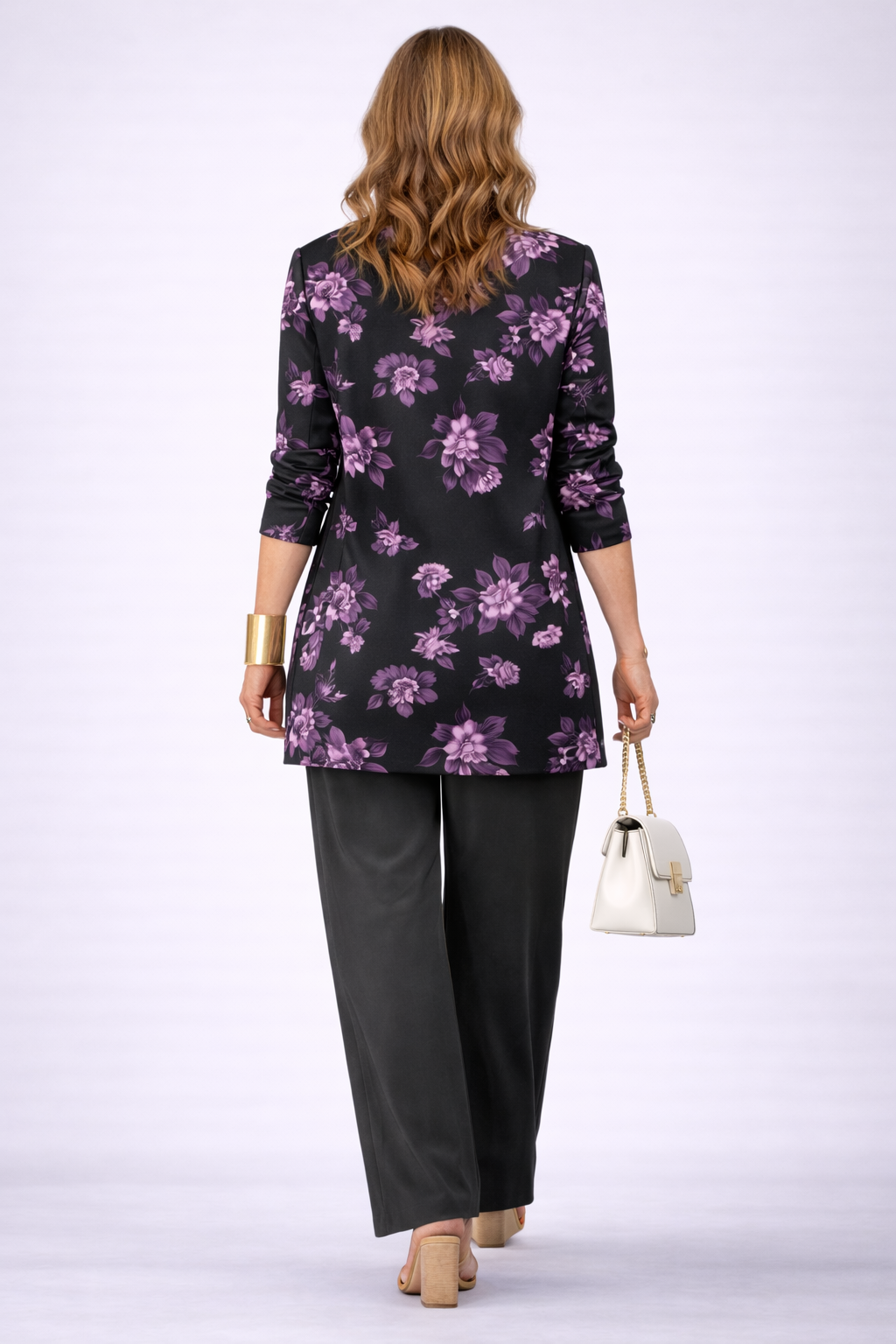Dreiteiler Set Cardigan Oberteil und weite Hose Ansicht