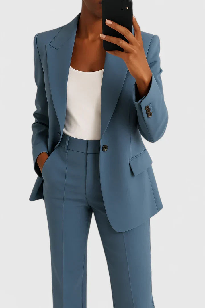 Blazer Hosen Set Blau