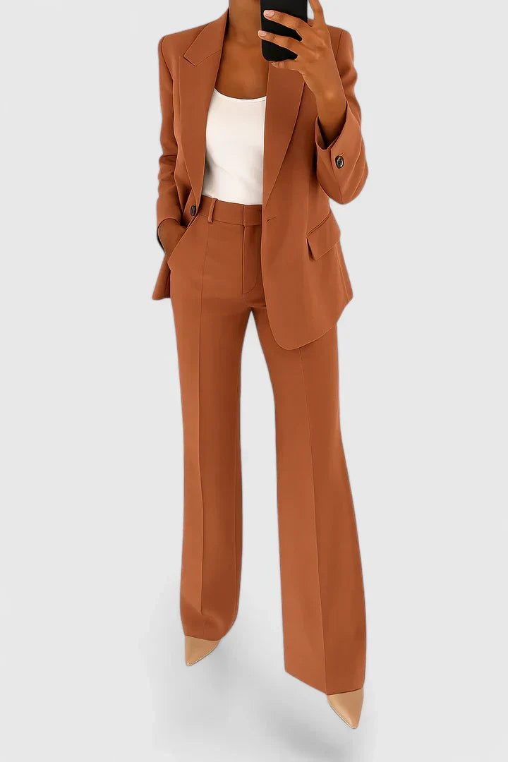 Blazer Hosen Set Braun
