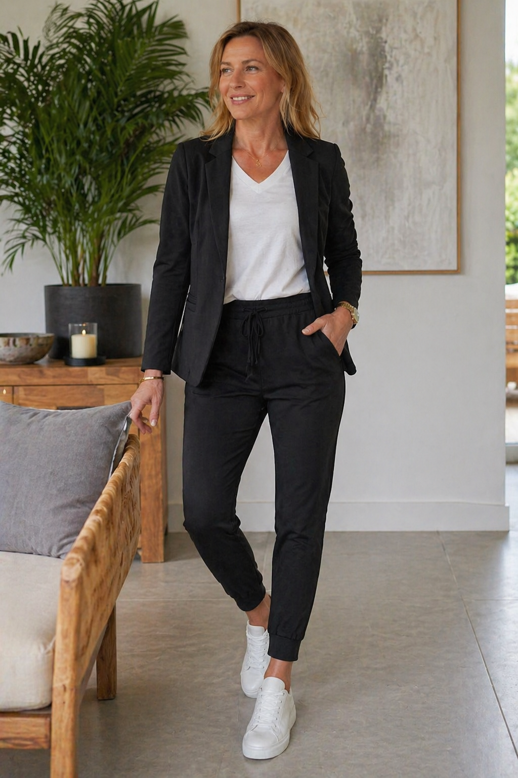 Hosenanzug Blazer und gerade Hose Ansicht