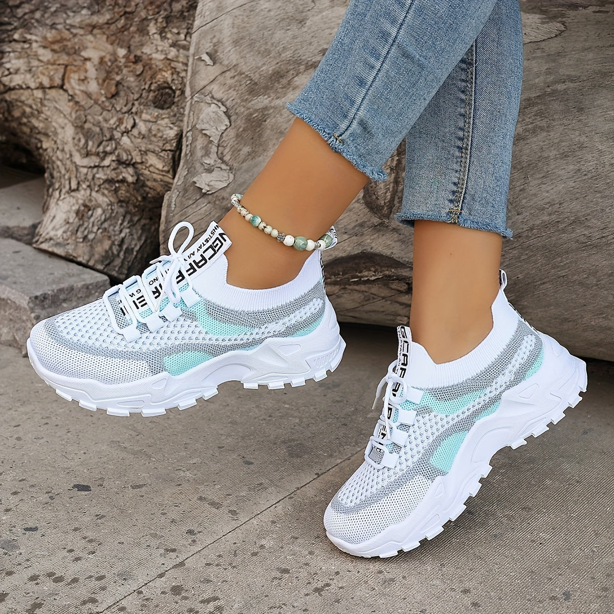 Sneaker ergonomisch bequem Türkis