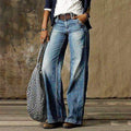Jeans weites Bein locker Hellblau