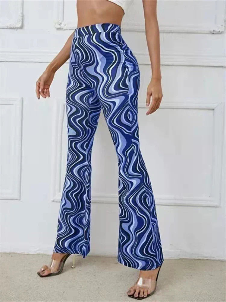 Hose hohe Taille weites Bein Yoga bequem