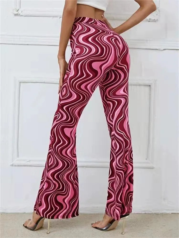 Hose hohe Taille weites Bein Yoga Freizeit