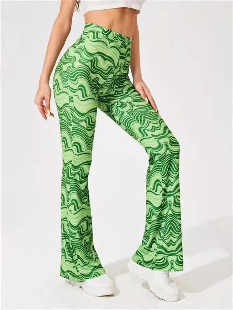 Hose hohe Taille weites Bein Yoga Detail