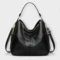 Schultertasche Leder Schwarz elegant