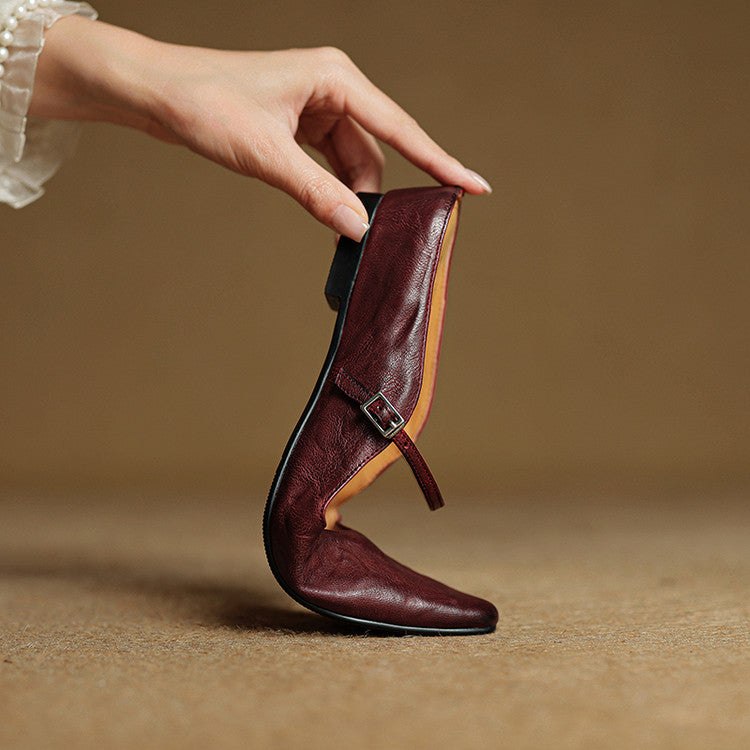 Slip-on-Mules aus Leder Detail