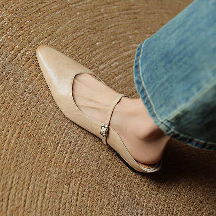 Slip-on-Mules aus Leder Detailansicht