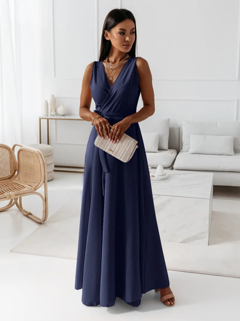 Jessica | Damen Wickel Maxi Kleid für Hochzeitsgäste