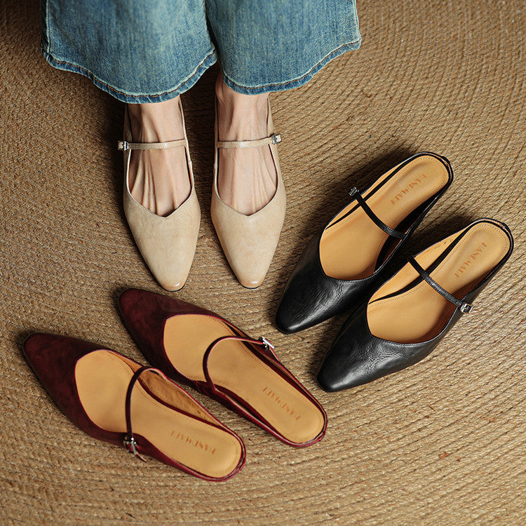Slip-on-Mules aus Leder Ansicht