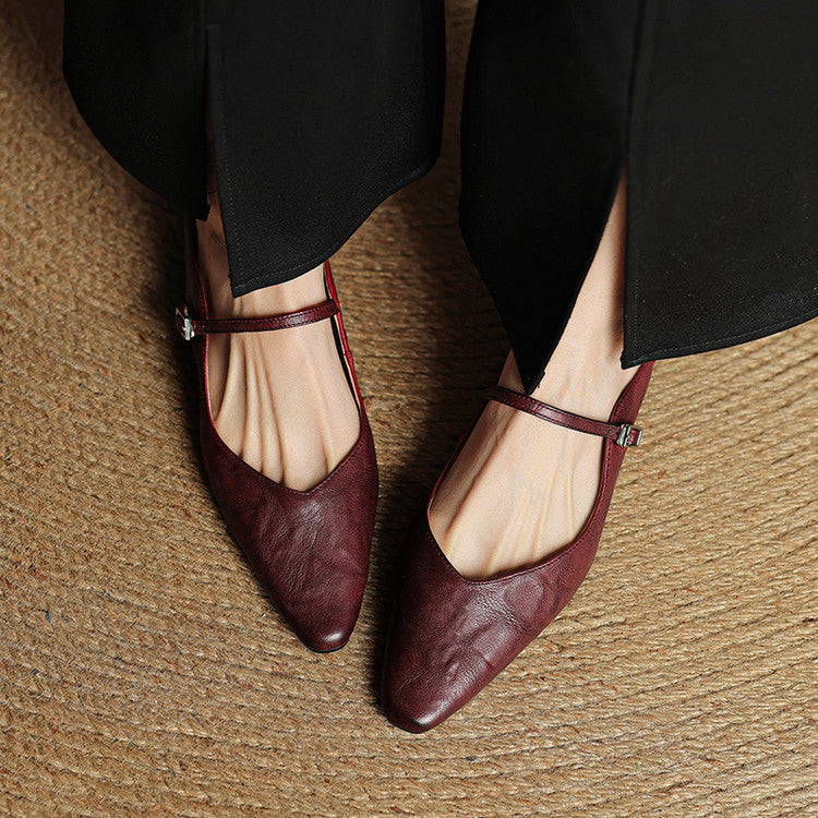 Slip-on-Mules aus Leder Profil