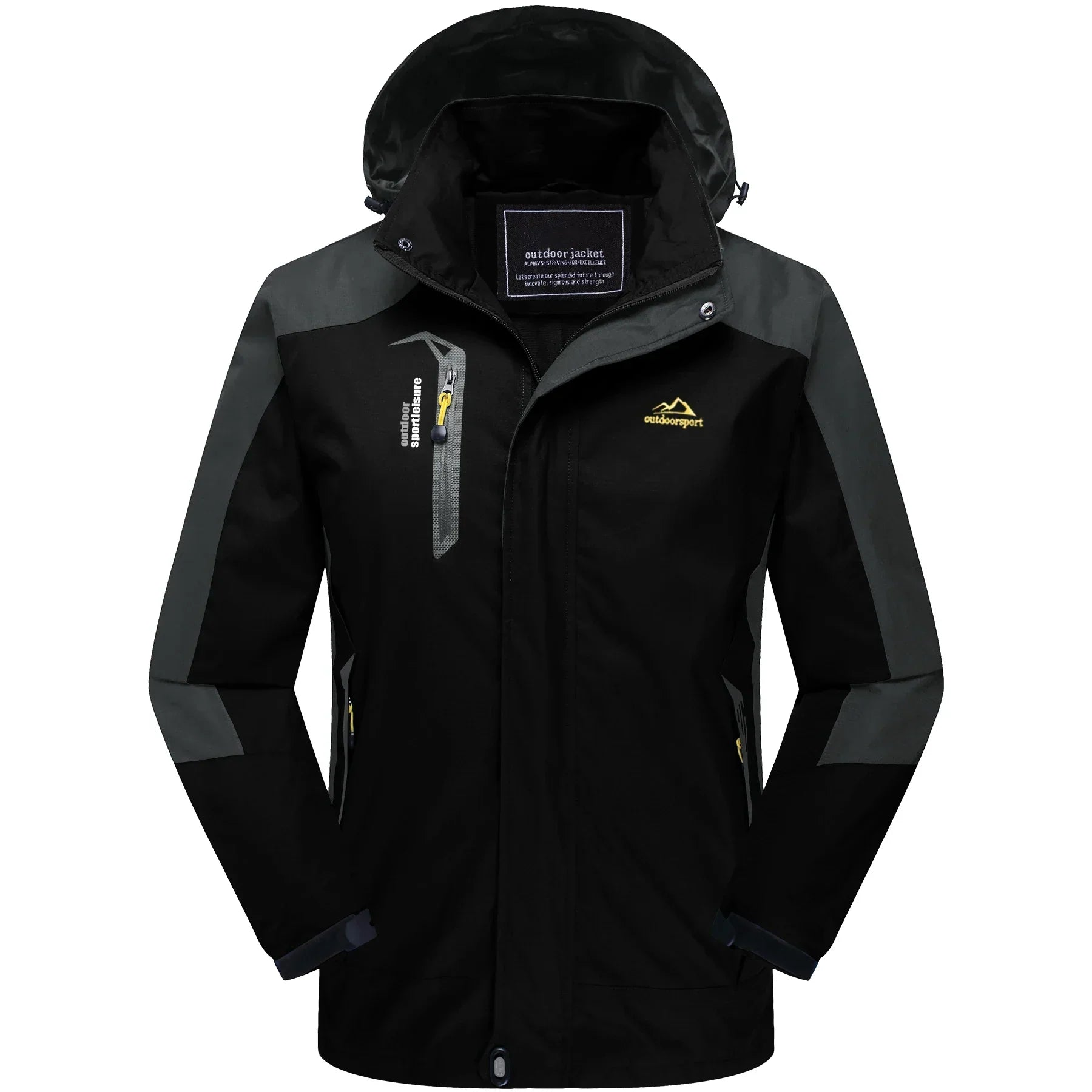 Wanderjacke Outdoor Schwarz