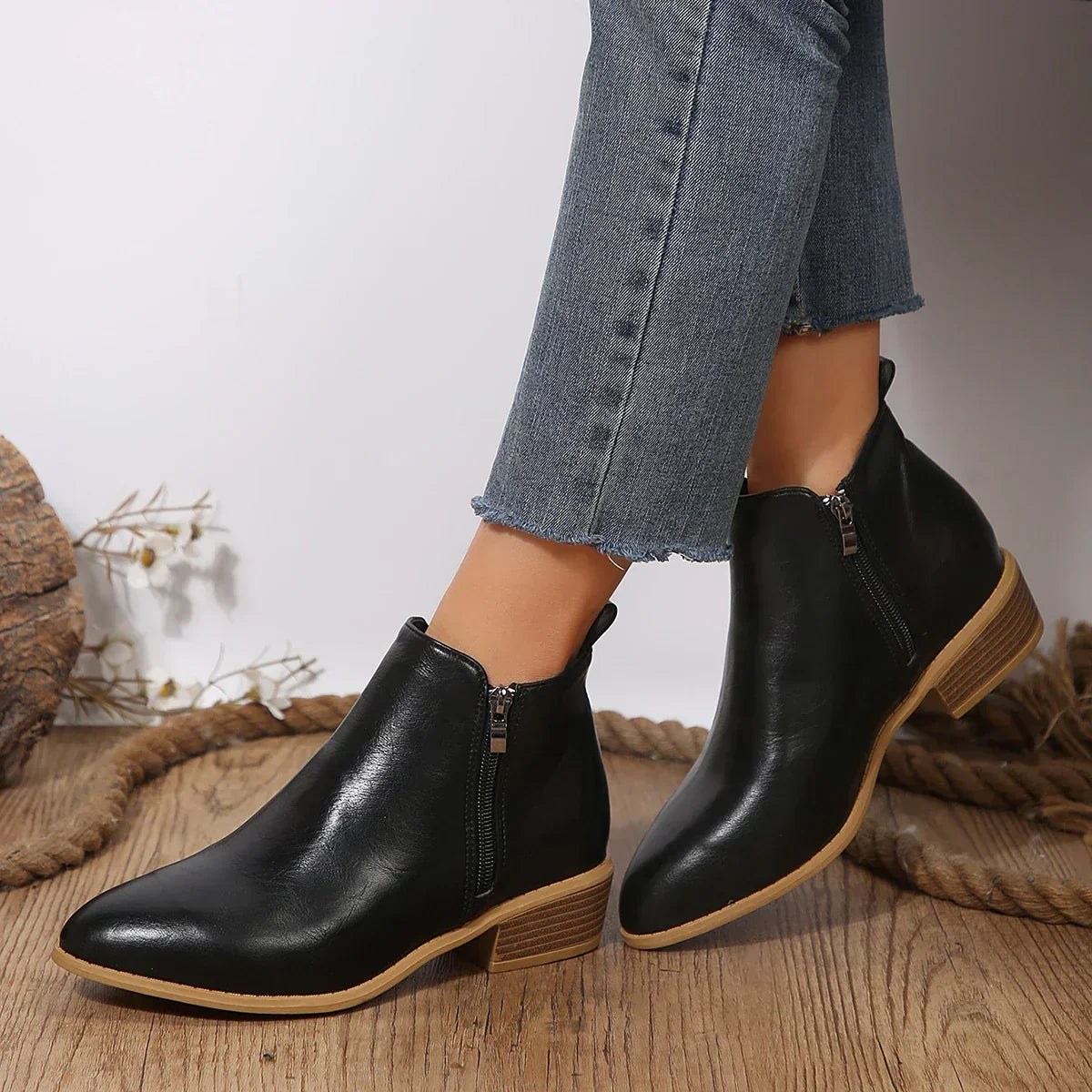 Stiefeletten mit Reißverschluss Detailansicht