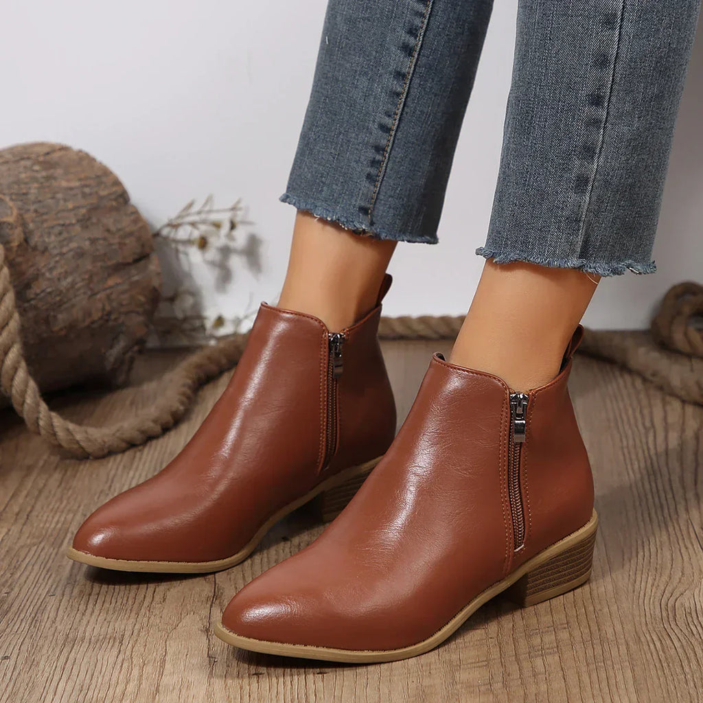 Stiefeletten mit Reißverschluss seitlich