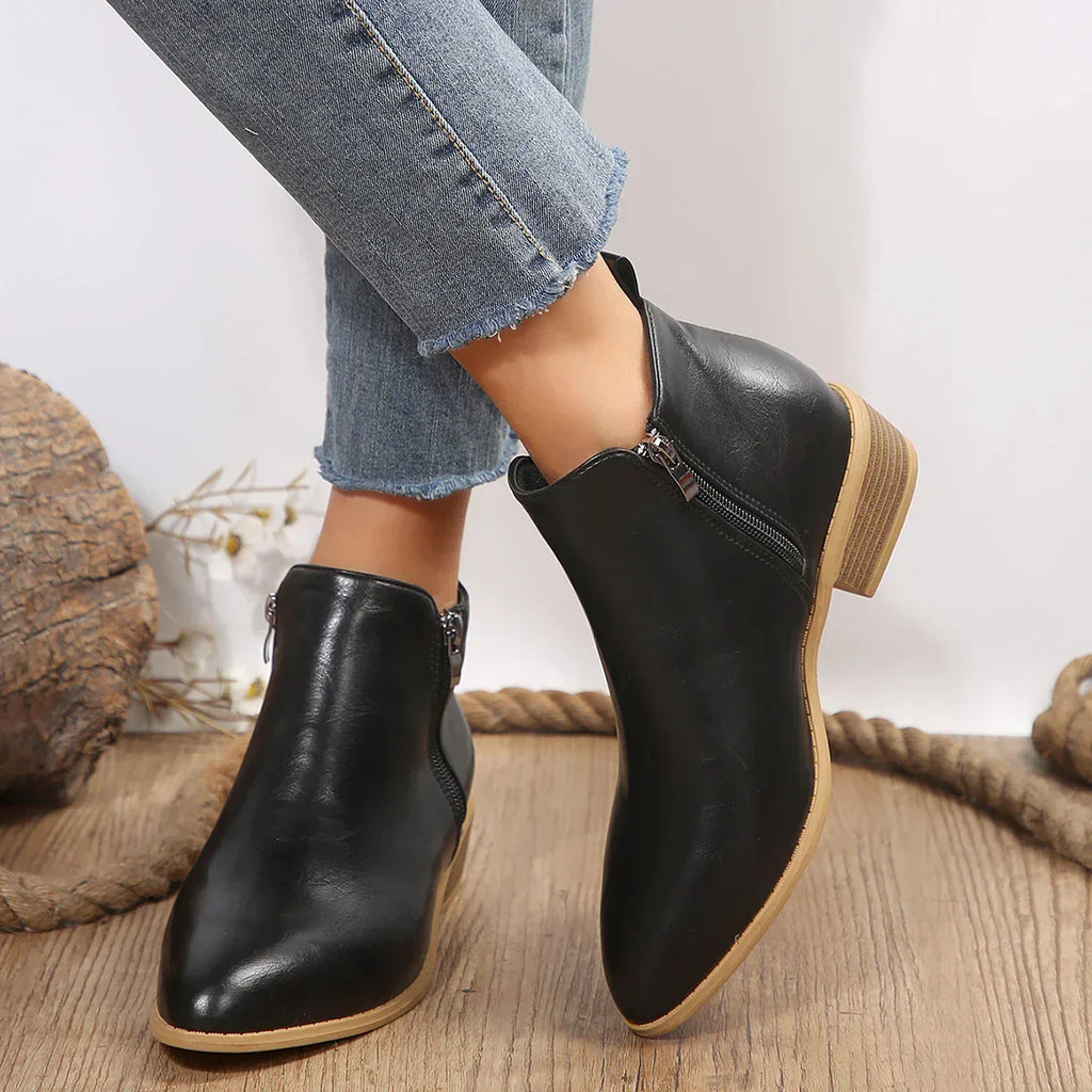Stiefeletten mit Reißverschluss Sohle