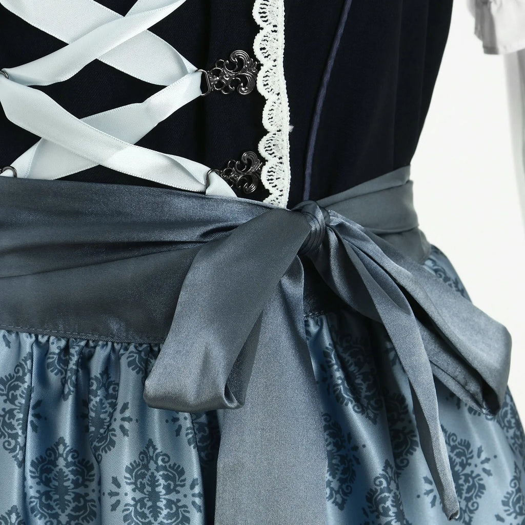 Bayerisches Dirndl Kleid als traditionelles Trachtenkleid mit Schürze