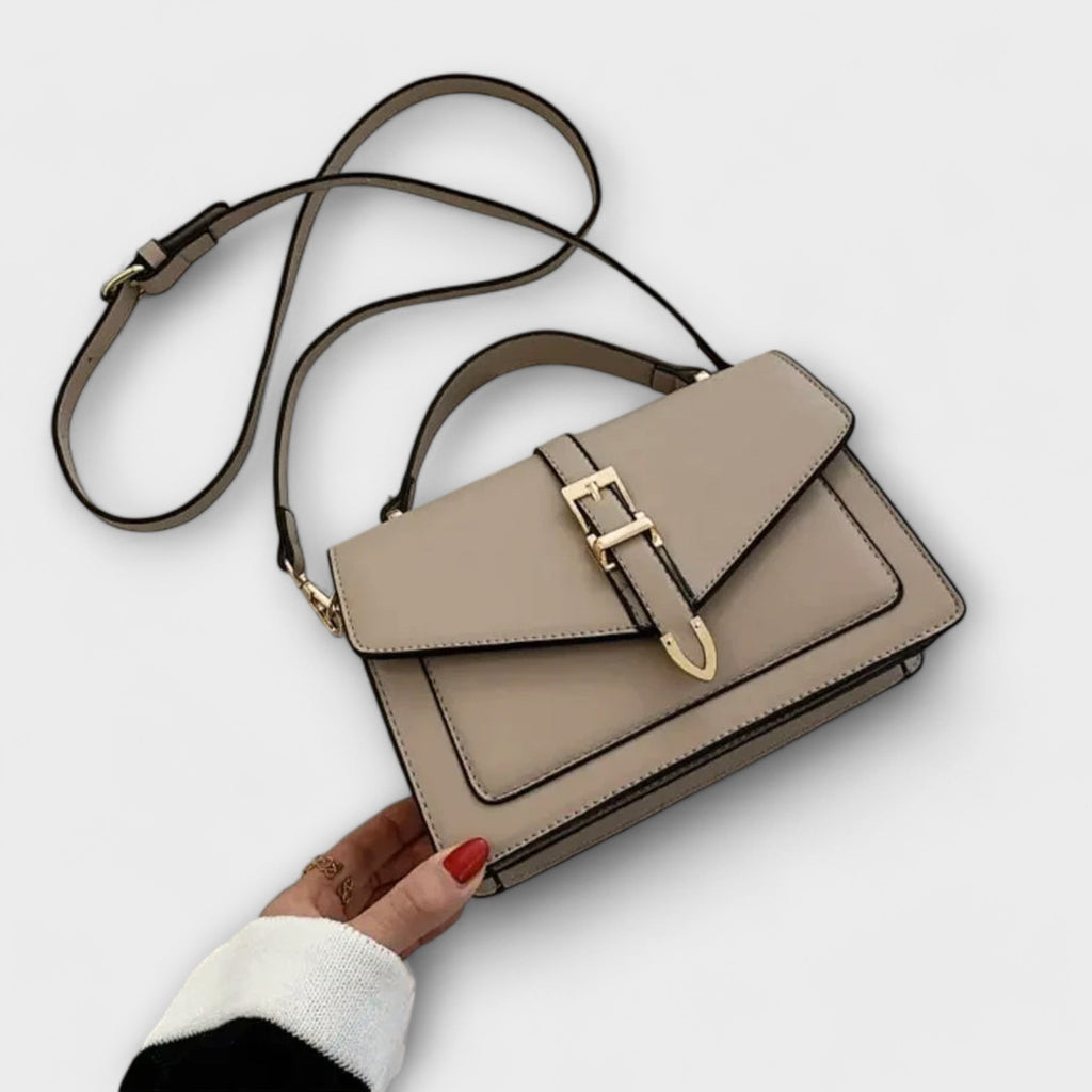 Schultertasche Strukturiert Khaki elegant