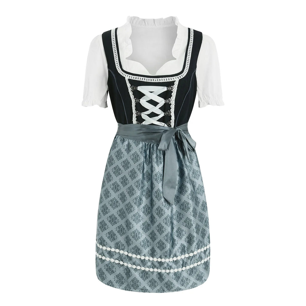 Bayerisches Dirndl Kleid als traditionelles Trachtenkleid mit Schürze