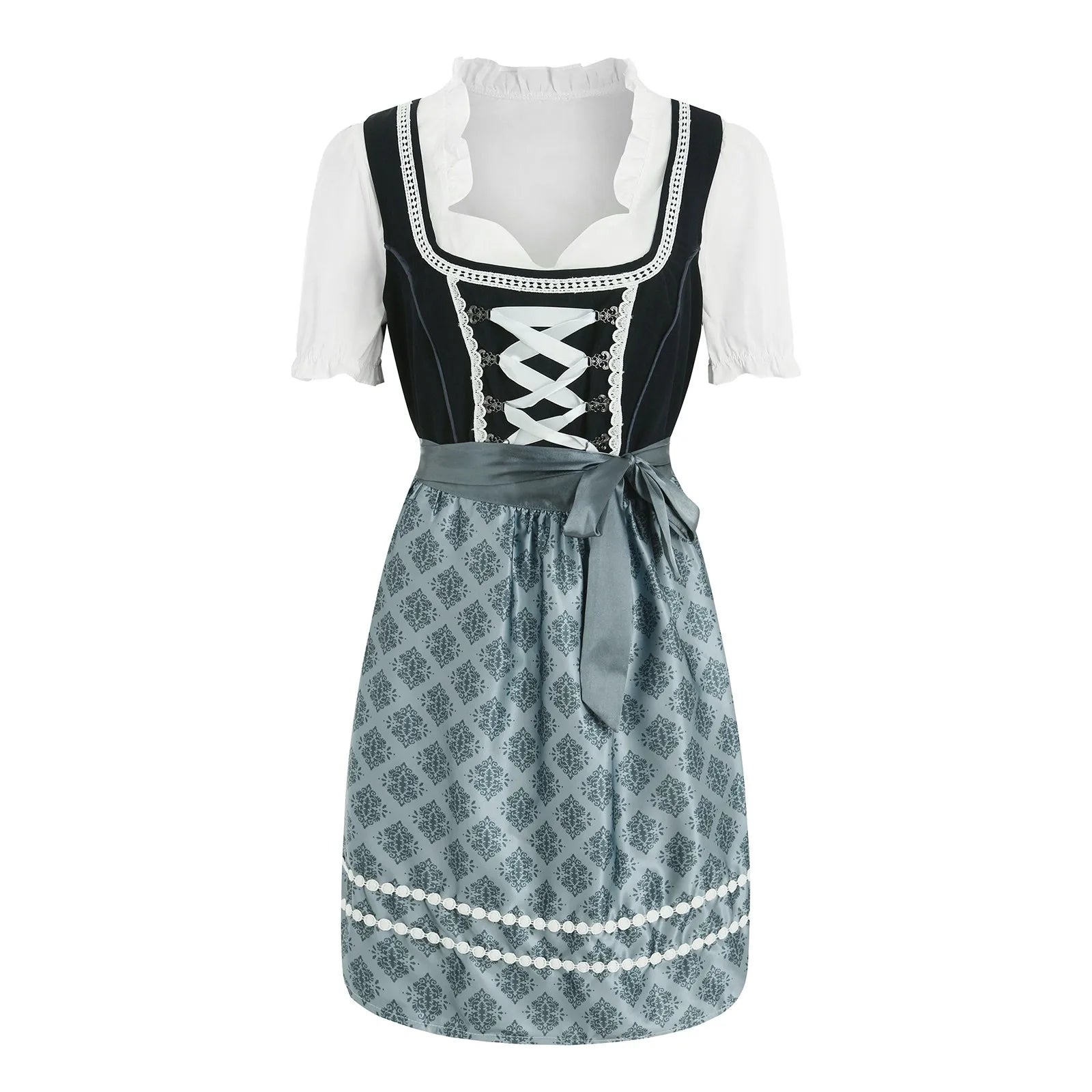 Bayerisches Dirndl Kleid als traditionelles Trachtenkleid mit Schürze