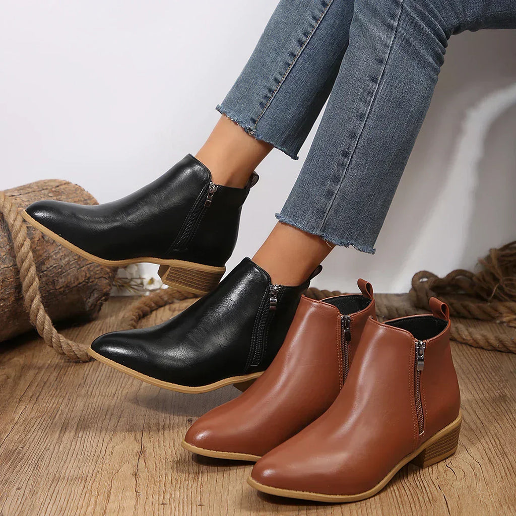 Stiefeletten mit Reißverschluss Nahaufnahme