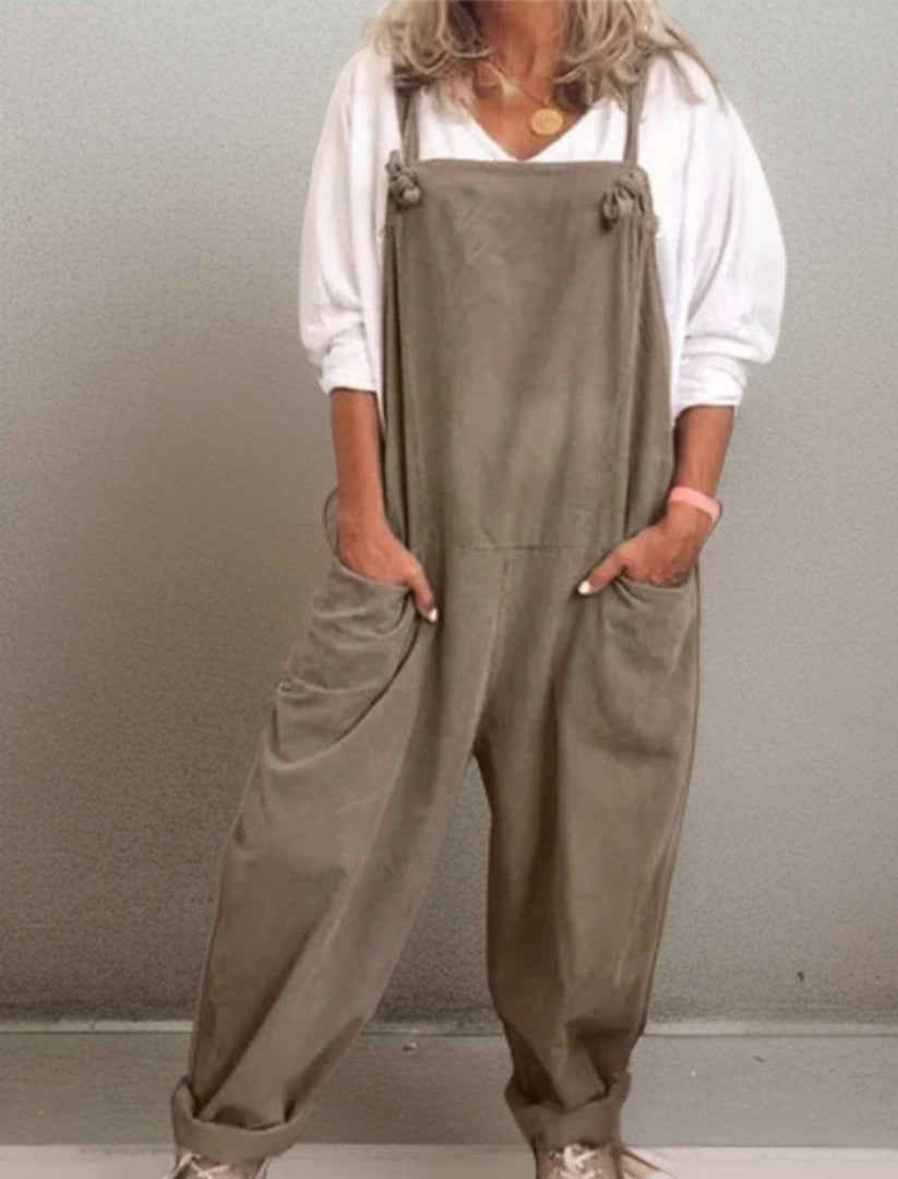Jumpsuit Oversize Taschen Khaki