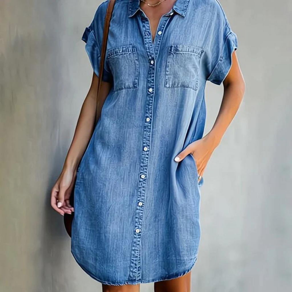 Denimkleid Jeanskleid Hellblau