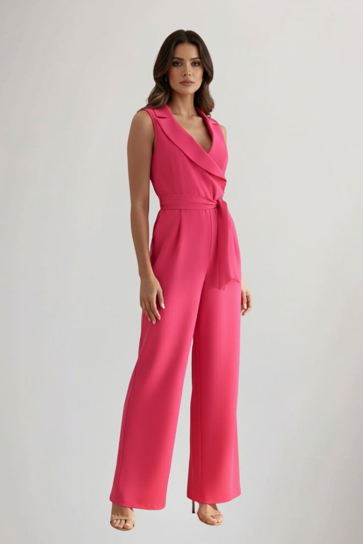 Jumpsuit V Ausschnitt ärmellos