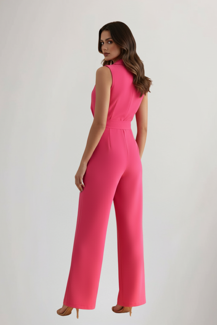 Jumpsuit V Ausschnitt ärmellos