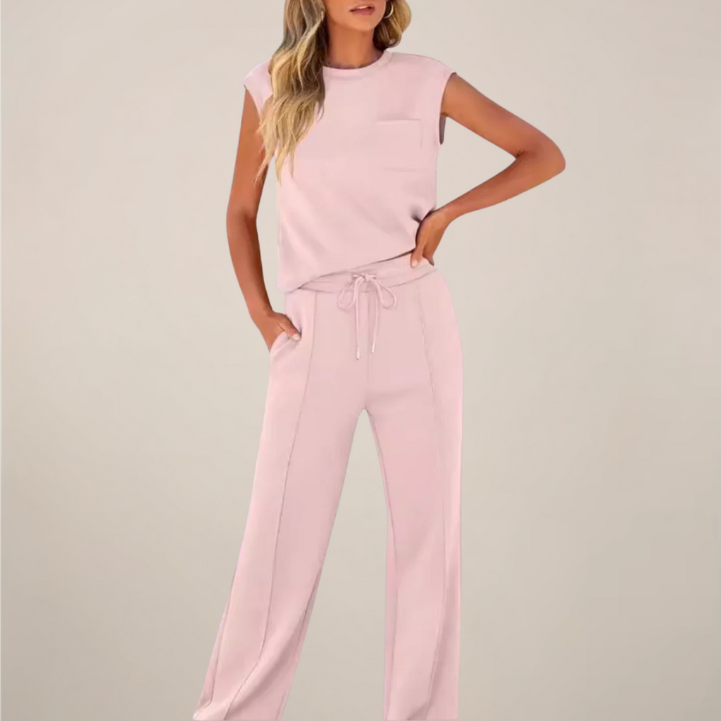 Zweiteiler Set Top und Hose mit Kordelzug Ansicht