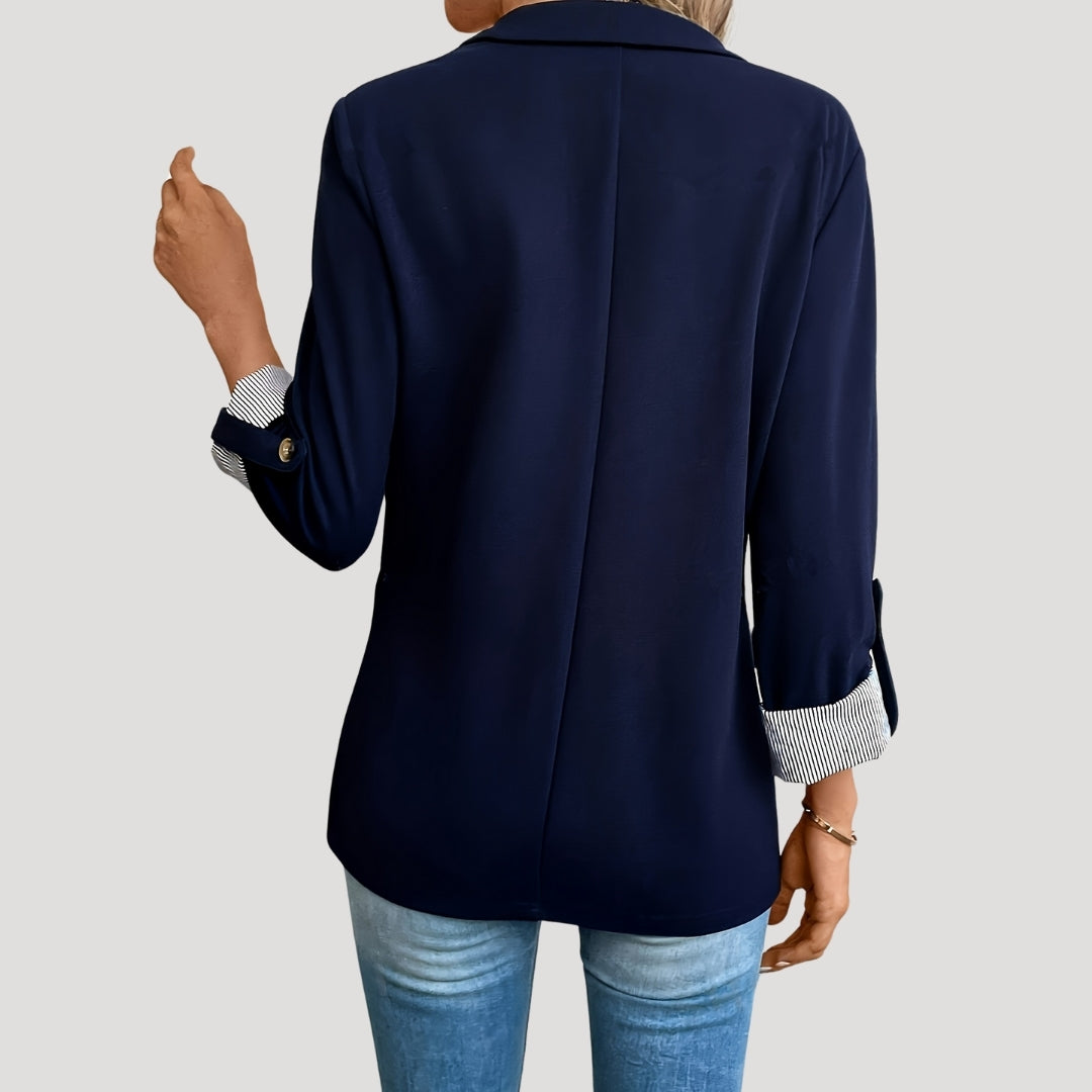 Blazer tailliert einreihig Krempelärmel Detail
