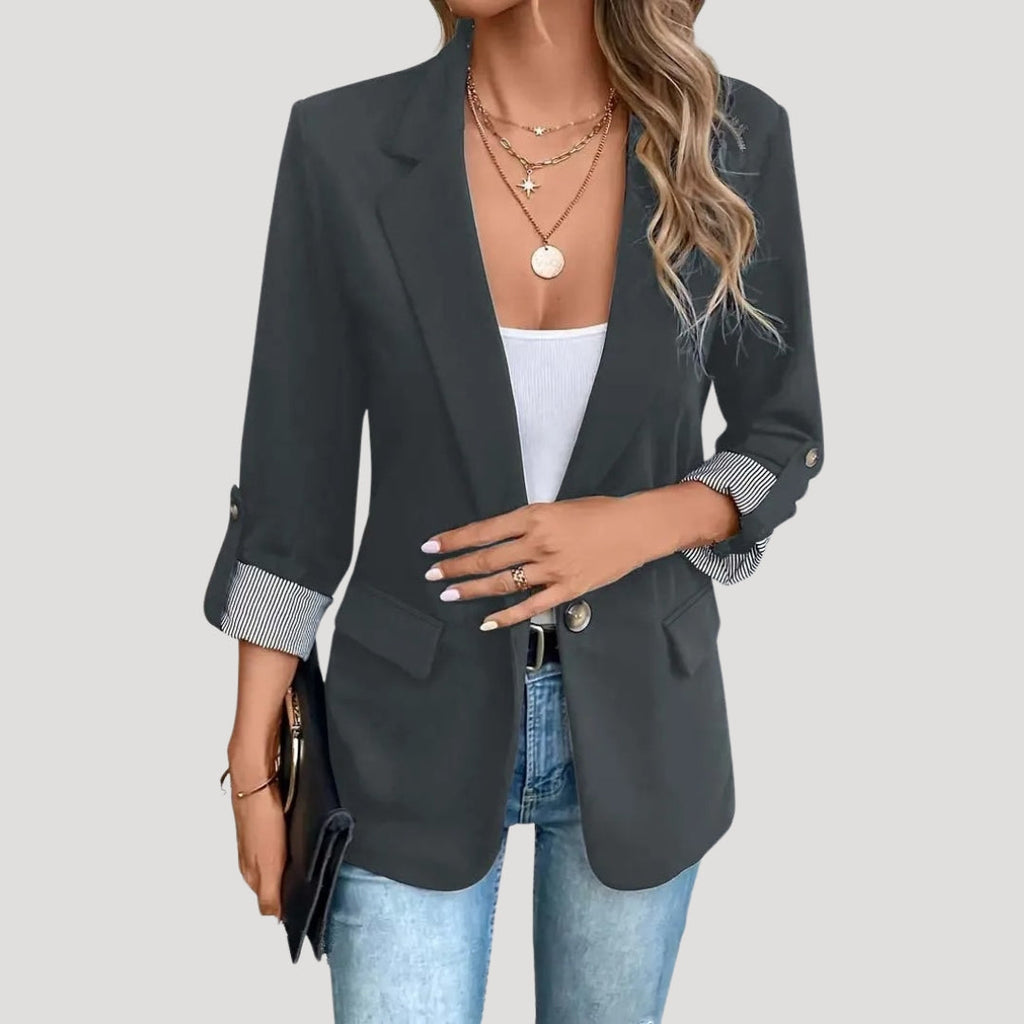 Blazer Grau tailliert einreihig